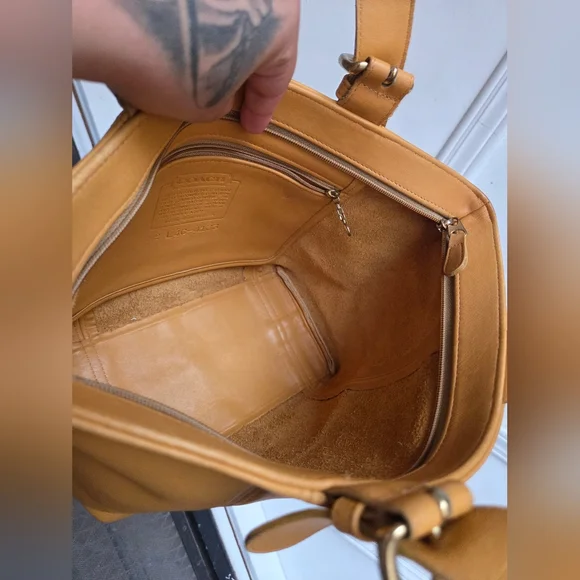 Vintage Coach Yellow Waverly Satchel 4133💛